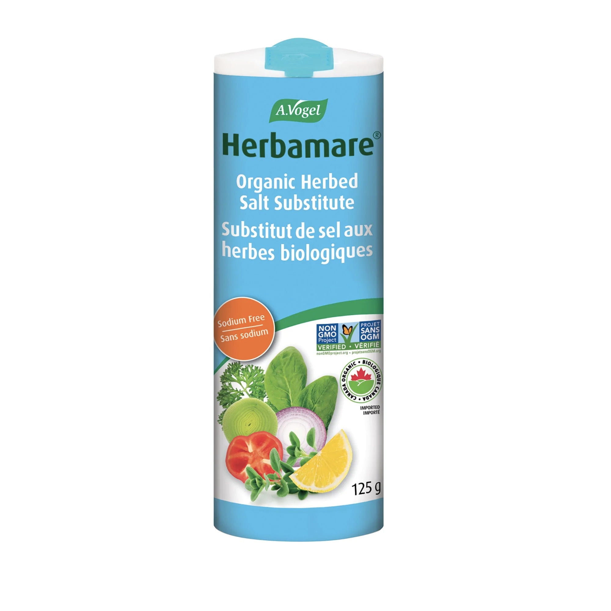Herbamare Sans sodium - Substitut de sel aux herbes biologiques - A. Vogel - 125 g